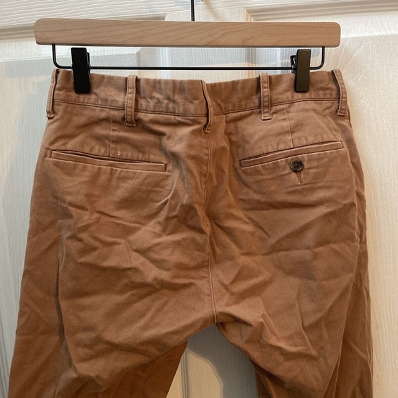 MEN'S J Crew Mercantile Flex Pants Slim Fit Size 30x32 Brown Khaki Stretch - Picture 6 of 7